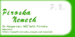 piroska nemeth business card
